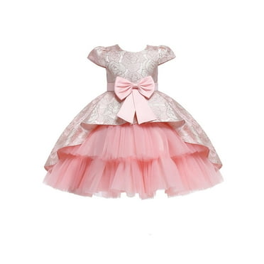 IROINNID Toddler Girl Party Princess Dress Tutu Short Sleeve Sweet Dress 9T