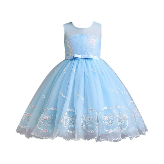 IROINNID Toddler Girl Party Princess Dress Tutu Sleeveless Dress 5T
