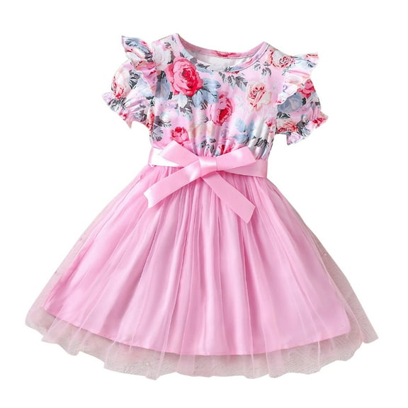 IROINNID Toddler Girl Princess Party Dress Tutu Sleeveless Girls Summer Clothes
