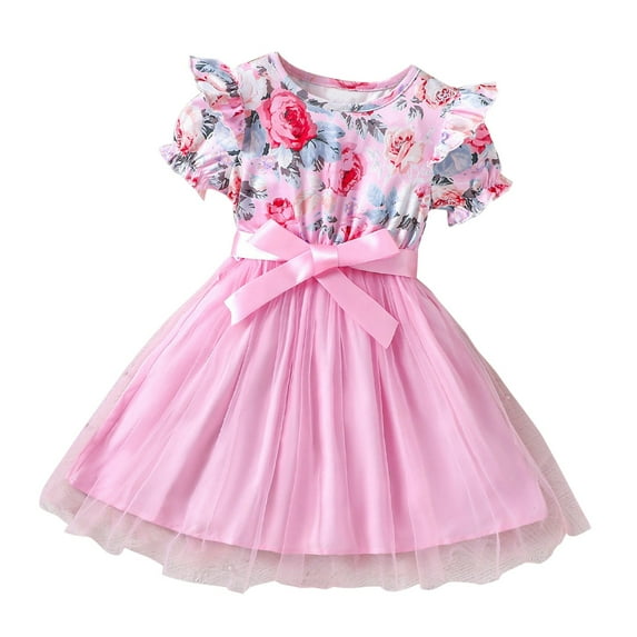 IROINNID Toddler Girl Princess Party Dress Tutu Sleeveless Girls Summer Clothes