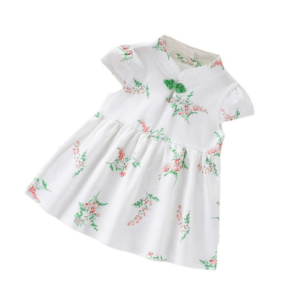 IROINNID Toddler Girl Skater Dress Short Sleeve Girls Summer Clothes 1T