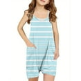 thumbnail image 1 of IROINNID Toddler Girl Summer Clothes Romper Jumpsuit Sleeveless Casual Strap With Pockets 5 Years, 1 of 6
