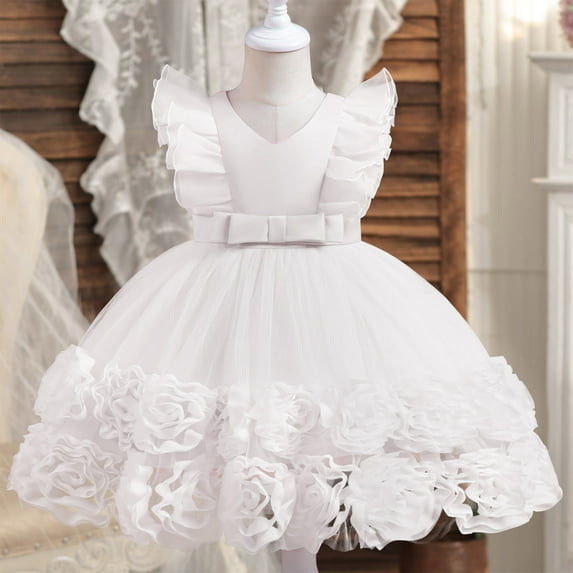IROINNID Toddler Girl Tulle Tutu Dress Sleeveless Long Dress Party Dress for Girls 6-12M
