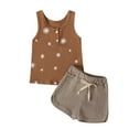 thumbnail image 1 of IROINNID Toddler Girl's Summer Polka Dot Vest Button Top, Comfy Shorts Two-piece Suit, 1 of 9