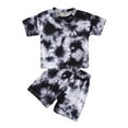thumbnail image 1 of IROINNID Toddler Girl's Tie-dye T-shirt Tops Pants Casual Outfits Set, 1 of 9