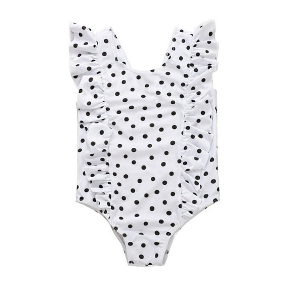 IROINNID Toddler Girls Dot Print Bikini One-Piece Swimsuits Summer Beachwear