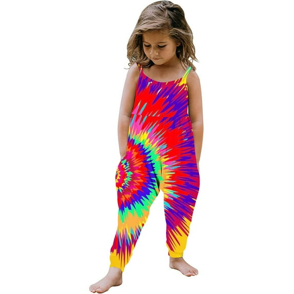 IROINNID Toddler Girls Kids Jumpsuit One Piece Floral Printed Sleeveless Playsuit Strap Romper Summer Outfits Clothes 1-2T