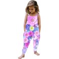 thumbnail image 1 of IROINNID Toddler Girls Kids Jumpsuit One Piece Floral Printed Sleeveless Playsuit Strap Romper Summer Outfits Clothes 2-3T, 1 of 5