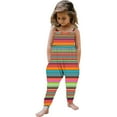 thumbnail image 1 of IROINNID Toddler Girls Kids Jumpsuit One Piece Floral Printed Sleeveless Playsuit Strap Romper Summer Outfits Clothes 3T, 1 of 5