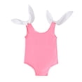 thumbnail image 1 of IROINNID Toddler Girls Sleeveless Solid Color Backless Cute Swimsuit, 1 of 9
