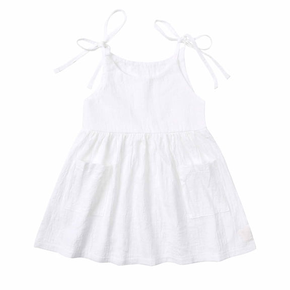 IROINNID Toddler Baby Grils Tops Sleeveless Summer Vest Solid Color Cotton 12-24 Months