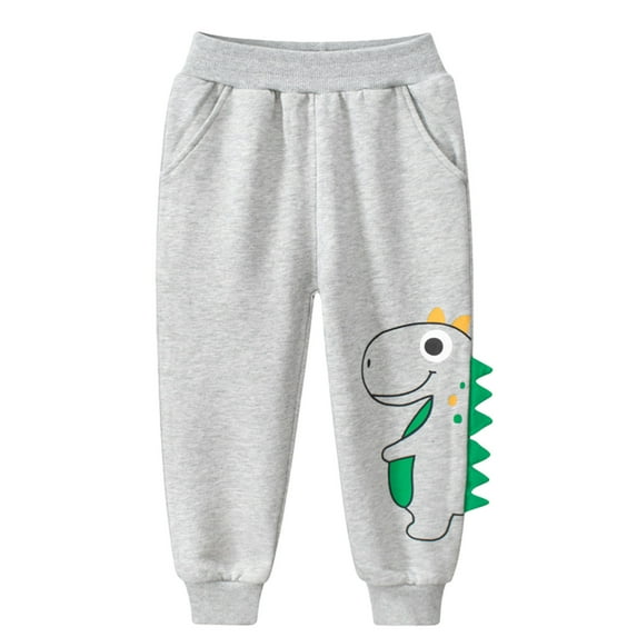 IROINNID Toddler Jogger Pants Cotton Elastic Waist Harem Printed Cute Summer Spring for Baby Boys 4T