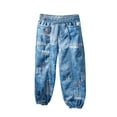 thumbnail image 1 of IROINNID Toddler Joggers Boys linene Pants Boho Denim Pirate Pants 7T, 1 of 1