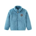 thumbnail image 1 of IROINNID Toddler Kids Boys Girls Winter Shearling Jacket Cute Solid Color Windproof Zipper Coat Keep Warm Outwear, 1 of 7