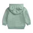thumbnail image 1 of IROINNID Toddler Kids Hoodies Bear Ears Pullover Boys Girls Long Sleeve Mid Length Warm Outerwear, 1 of 9