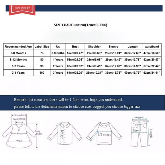 IROINNID Toddler Kids Set Cotton Stand Collar Long Sleeve and Pants Shoulder Buckle High-waisted Pants 1Y