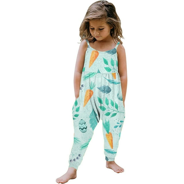 IROINNID Toddler Pants Baby Cute Summer Jumpsuits for Girls Kids Harem ...