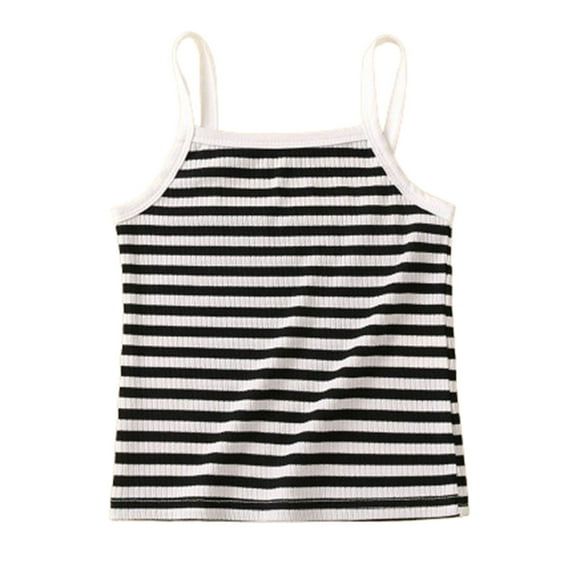 IROINNID Toddler Sleeveless Vest Baby Girls Stripe Tops T-Shirts Undershirts Cotton Summer 6Y