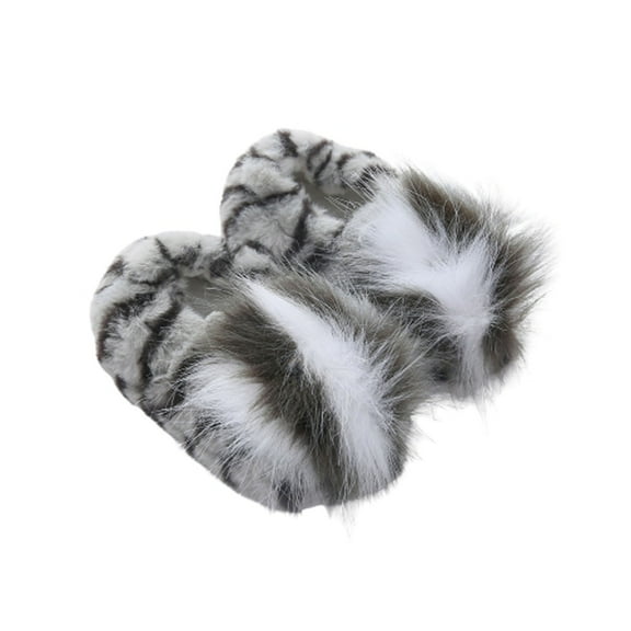 IROINNID Toddler Winter Indoor Plush Slipper Warm Cotton Pull On Home House Slipper, Size 2-9Y