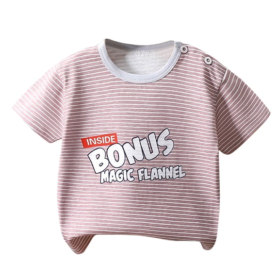 IROINNID Tops Short Sleeve T Shirt Graphic Print Round Neck Fitted Crop for Boys And Girls 2-3 years