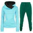 thumbnail image 1 of IROINNID Tracksuit For Women 2 Pieces Set Deals Fall Winter Outfits Sports Tracksuits Long Sleeve Pullover Hoodies Pants Suit Sport Outfits Set,Green, 1 of 4