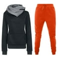 thumbnail image 1 of IROINNID Tracksuit For Women 2 Pieces Set Fall Winter Outfits Sports Tracksuits Long Sleeve Pullover Hoodies Pants Suit Sport Outfits Set,Orange, 1 of 4