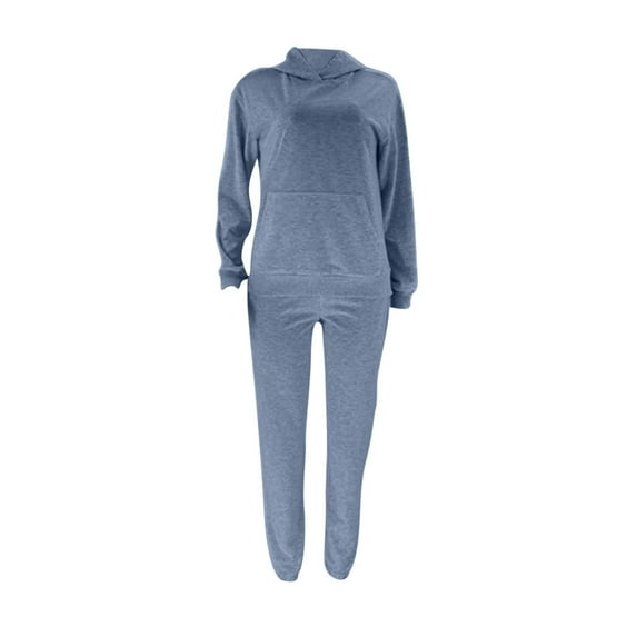 IROINNID Tracksuit For Women 2 Pieces Set On Sale Hooded Long Sleeved Sweatshirts Casual Long Sleeved Round Neck Shirt/shirt Set Sport Suit,Gray