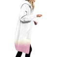 thumbnail image 1 of IROINNID Trench Coat for Women Winter Warm Coat Gradient Loose Hoodie Thermal Outerwear Knee Length Tops with Pocket,Pink, 1 of 5