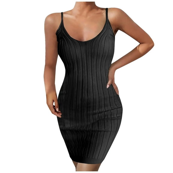 IROINNID V-Neck Sheath Dress For Women Fashion Gorgeous Solid Camis Sleeveless Vest Mini Dress Empire Waist Dress