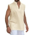 thumbnail image 1 of IROINNID V-Neck Tank Tops For Men Short Sleeve Tank Top Summer Slim Short-sleeved Shirt Pullover Solid Color Tops, 1 of 5