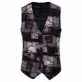 thumbnail image 1 of IROINNID V-Neck Tank Tops For Men Sleeveless New Blazer Vest Vest Single Breasted Slim Waistcoat Tank Top Cover-up Graphic Print Tops, 1 of 5