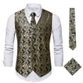 thumbnail image 1 of IROINNID V-Neck Tank Tops For Men Sleeveless New Floral Blazer Waistcoat Gentle Formal Vest Waistcoat Cover-up Graphic Print Tops, 1 of 5