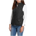 thumbnail image 1 of IROINNID Vest for Women Winter Fall Basic Button Vest Solid Keep Warm Sleeveless Jacket with Pocket,Black, 1 of 9