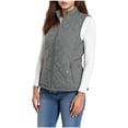 thumbnail image 1 of IROINNID Vest for Women Winter Fall Basic Button Vest Solid Keep Warm Sleeveless Jacket with Pocket,Dark Gray, 1 of 9