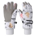 thumbnail image 1 of IROINNID Waterproof Mitten for Toddler Children's Gloves Skiing Winter Velvet Thickened Warm Waterproof Five Finger Children's Gloves,Black, 1 of 4