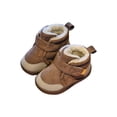 thumbnail image 1 of IROINNID Winter Baby Plush Boots Baby's Soft Thickened Sole Non-Slip Warm Cotton Press Buckle Shoes Boots, Size 9M-5Y, 1 of 8