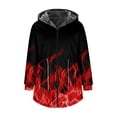 thumbnail image 1 of IROINNID Winter Jacket for Men Casual Hoodie Zipper Jacket Thermal Thicken Warm Long Sleeve Coat Plush Outerwear With Pocket Savings,Red, 1 of 6