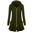 thumbnail image 1 of IROINNID Women Casual Hooded Cardigan Long Sleeve Loose Fit Open Front Sweater with Pockets Comfortable Versatile Outerwear for Daily Wear Spring Fall Fashion(Army Green,2XL), 1 of 5