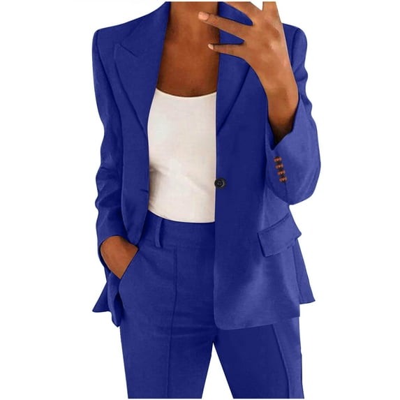IROINNID Women Casual Solid Long Sleeve Button Cardigan Coat Top Comfortable Stylish Versatile Everyday Wear Lightweight Soft Cozy Fall Winter Spring(Blue,4XL)