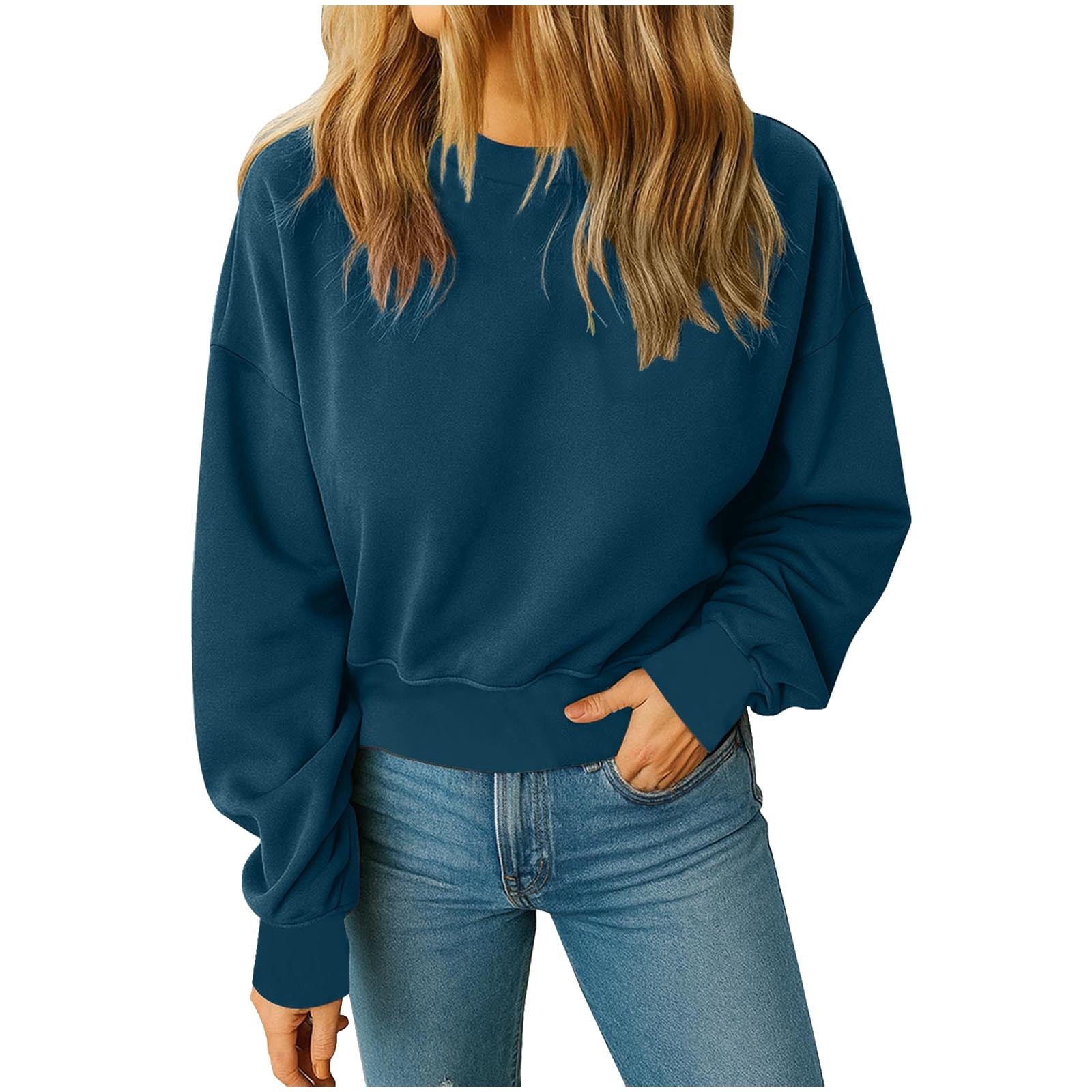 Loose Casual Long Sleeve Round Neck Suit