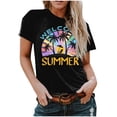 thumbnail image 1 of IROINNID Women Summer Sexy Print Regular Comfy Women Fashion Round Neck Short Sleeves Top On Sale, 1 of 5