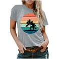 thumbnail image 1 of IROINNID Women Summer Sexy Print Regular Women Round Neck Fashion Short Sleeves Top On Sale, 1 of 5