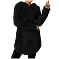 thumbnail image 1 of IROINNID Women Sweatshirt Hoodie Fall Fashion Long Sleeve Jackets Winter Pullover Clothing Cozy Fleece Casual Warm Soft Homewear Comfortable Streetwear(Black,S), 1 of 9
