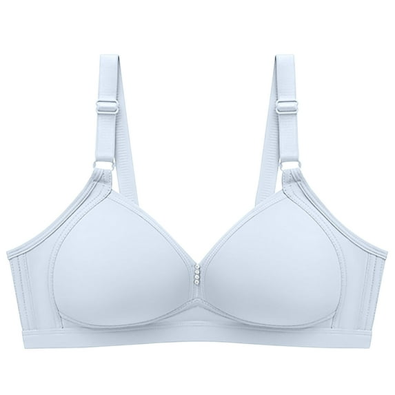 IROINNID Women's 18 Hour Comfort-Strap Lace Wireless Bra, Soild Color Thin Full-Coverage Underwear Oversized Bra with 4-Way TruSupport