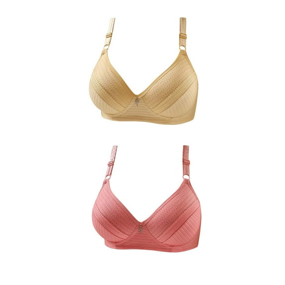 IROINNID Women's 2-piece 18 Hour Comfort-Strap Lace Wireless Bra, Comfortable Breathable Full-Coverage Underwear with 4-Way TruSupport