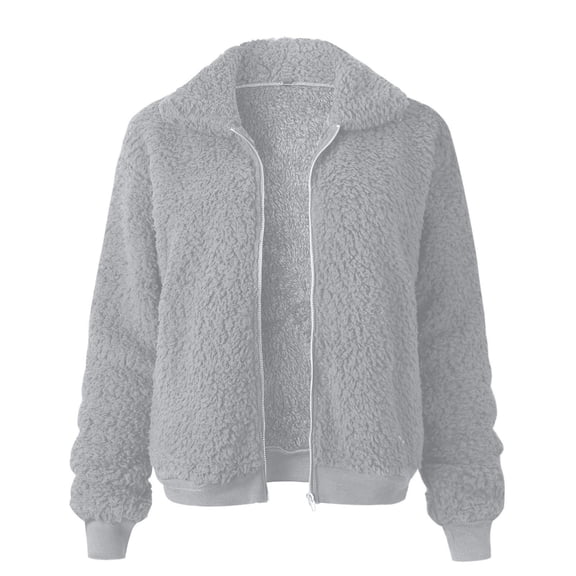 IROINNID Women's Anorak Jacket Long Sleeve Solid Color Turndown Lapel Outwear, Loose Autumn/Winter Cross-Border Temperament Of Lapel Single Breasted Belt Wool Jacket