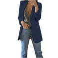 thumbnail image 1 of IROINNID Women's Blazer Jacket Long Sleeve Solid Color Peak Lapel Outwear, Loose Office Jacket Cardigans Suit Long Jacket, 1 of 5