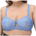 thumbnail image 1 of IROINNID Women's Bras Full Coverage Solid Plus Size Seamless Push Up Lace Thin Strap Sports Comfortable Breathable Base Underwear, 1 of 9