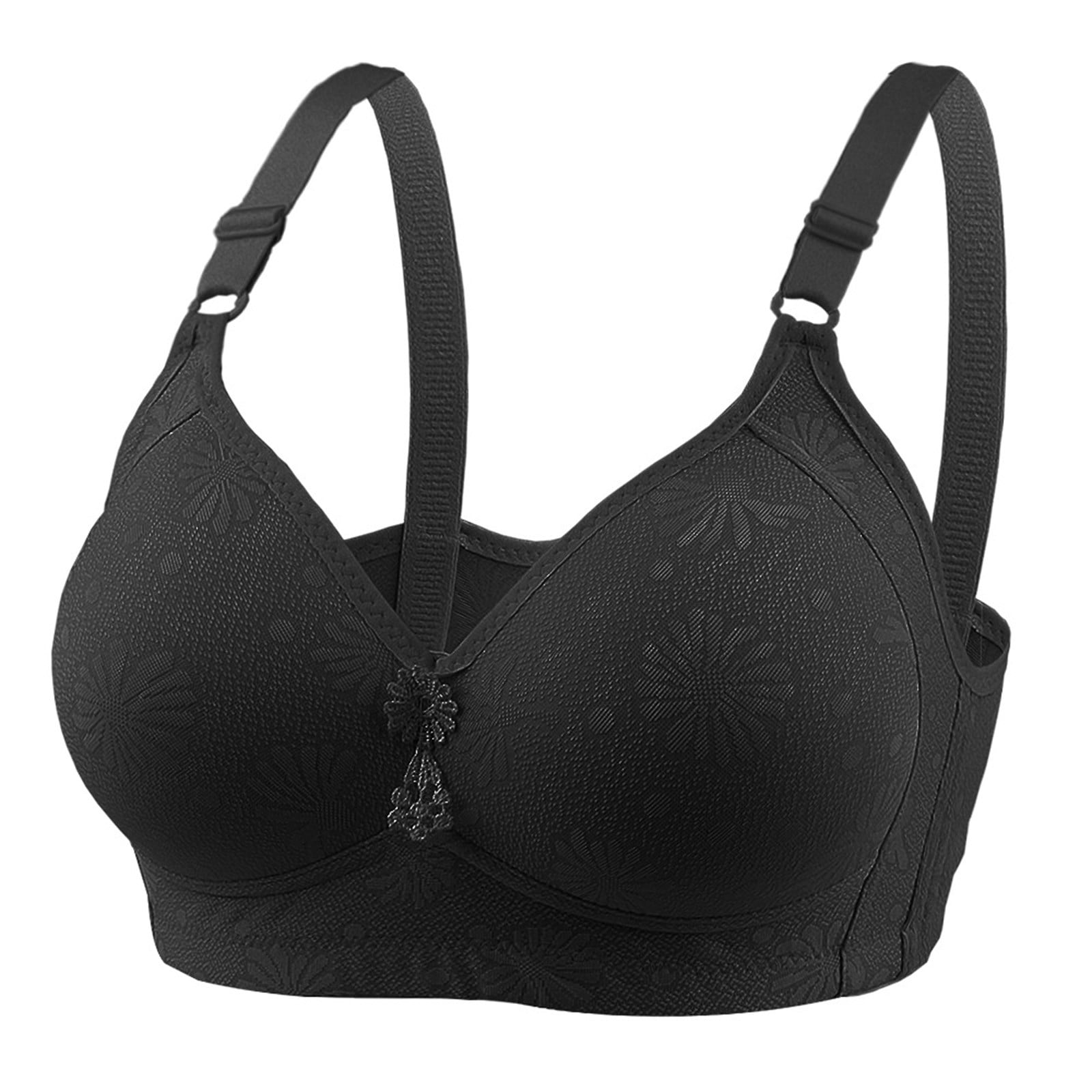 Buy online Black Solid Regular Bra from lingerie for Women by