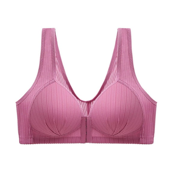 IROINNID Women's Bras Push-Up Solid Wire Free Underwear One-Piece Everyday Front Buckle Underwear